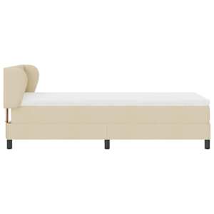 Postel s boxspringem s čelo Krémová 90 x 190 cm textil - obrázek 8