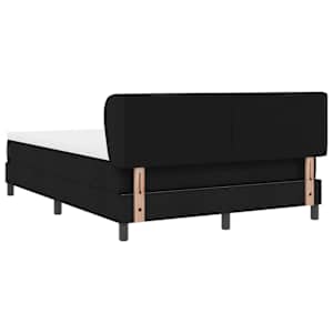 Postel s boxspringem s čelo Černá 140 x 190 cm textil - obrázek 9