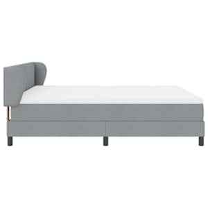 Postel s boxspringem s čelo Světle šedá 180 x 200 cm textil - obrázek 8