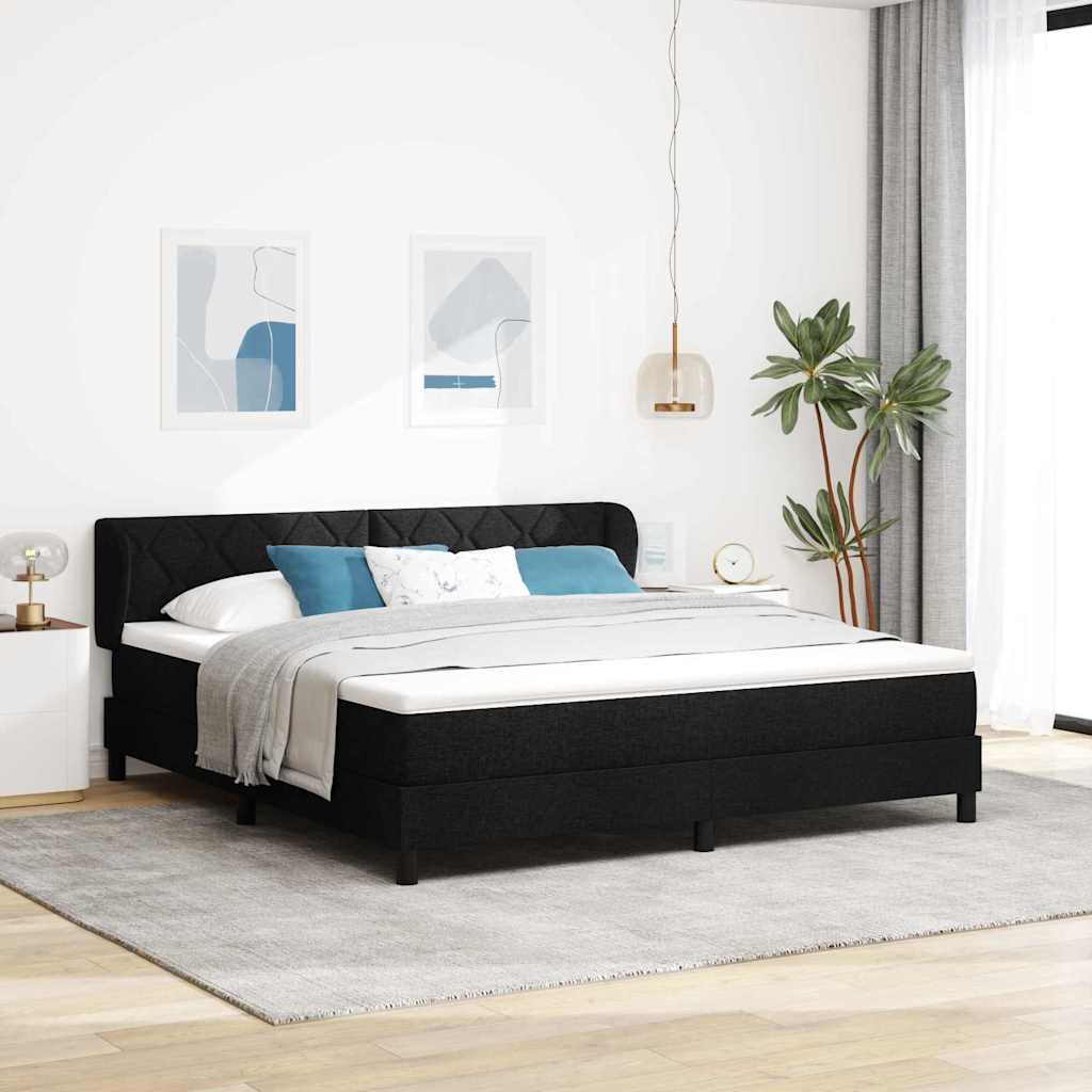 Box Spring Bed koos madratsiga Must 180x200 cm Kangas