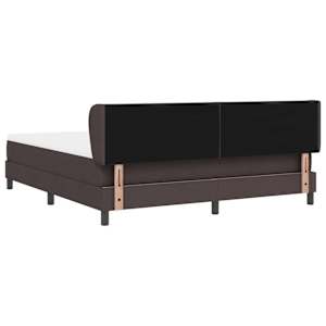 Postel s boxspringem s čelo Tmavě hnědá 180 x 200 cm textil - obrázek 9