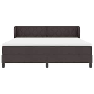 Postel s boxspringem s čelo Tmavě hnědá 180 x 200 cm textil - obrázek 7