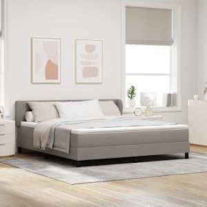 Postel s boxspringem s matrací s čelo Taupe 180 x 200 cm textil - obrázek 1