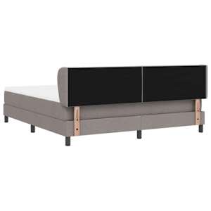 Postel s boxspringem s matrací s čelo Taupe 180 x 200 cm textil - obrázek 9