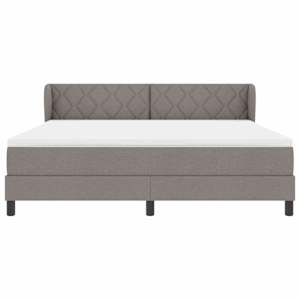 Postel s boxspringem s matrací s čelo Taupe 180 x 200 cm textil - obrázek 7