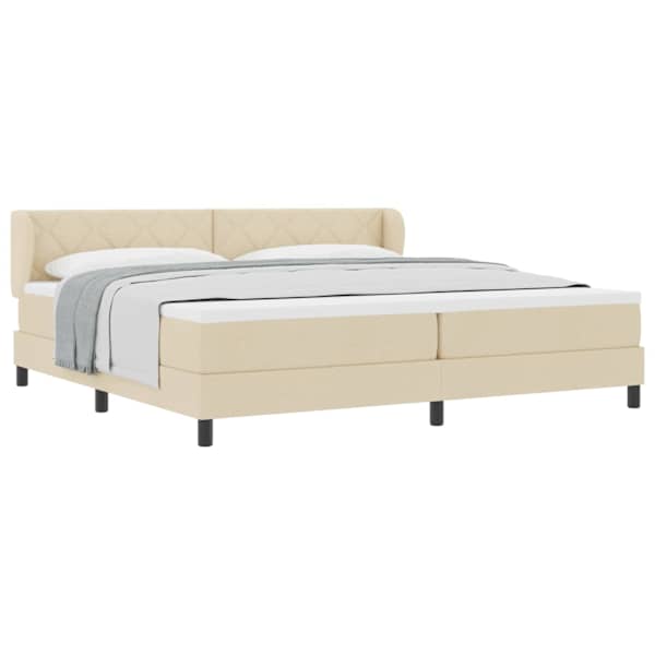 vidaXL Karbi vedrumadrats peaga cream 200 x 200 cm kangas