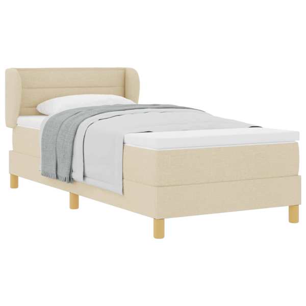 vidaXL Karbi vedrumadrats madratsiga peaga cream 80 x 200 cm kangas