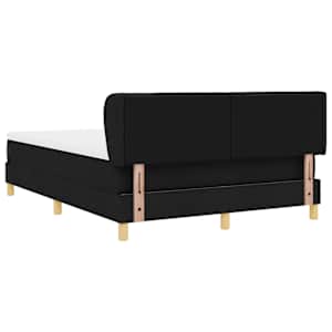 Postel s boxspringem s matrací s čelo Černá 140 x 190 cm textil - obrázek 9
