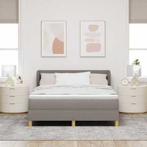 Postel s boxspringem s čelo Taupe 140 x 190 cm textil - obrázek 3