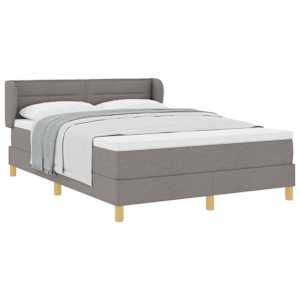 Postel s boxspringem s čelo Taupe 140 x 190 cm textil - obrázek 2