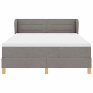 Postel s boxspringem s čelo Taupe 140 x 190 cm textil - obrázek 7