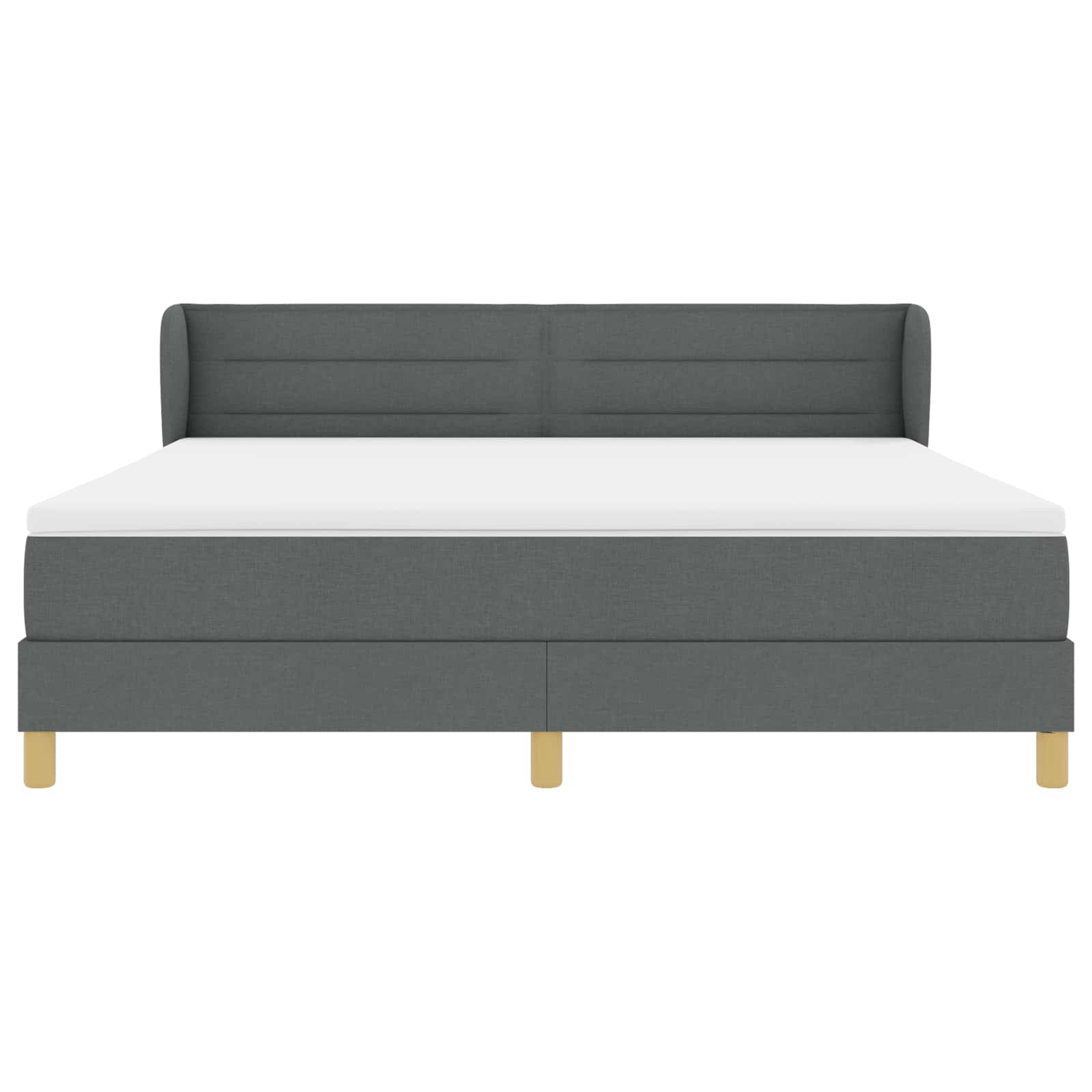 Thumbnail - vidaXL Boxspringbett mit Matratze Dunkelgrau 180 x 200 cm Stoff