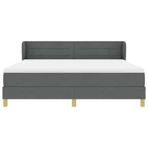Postel s boxspringem s matrací Tmavě šedá 180 x 200 cm textil - obrázek 2