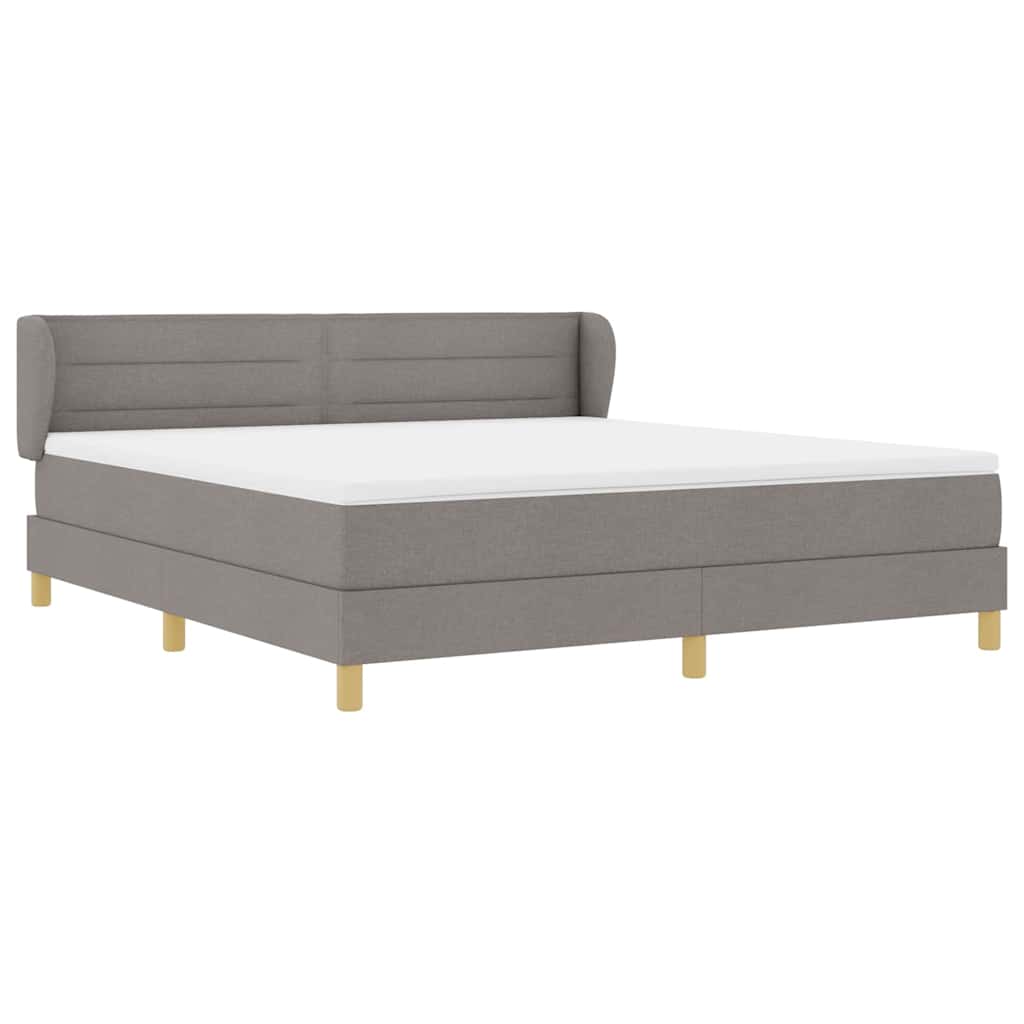 Postel s boxspringem s matrací s čelo Taupe 180 x 200 cm textil - obrázek 6