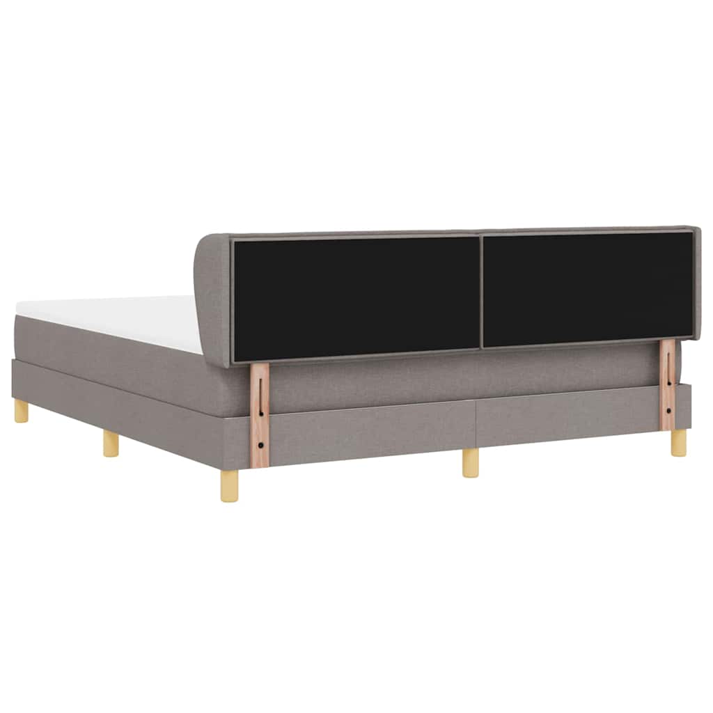 Postel s boxspringem s matrací s čelo Taupe 180 x 200 cm textil - obrázek 9