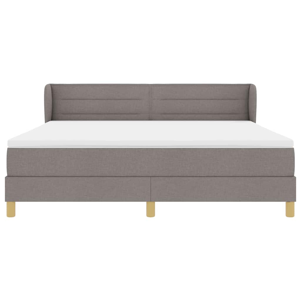 Postel s boxspringem s matrací s čelo Taupe 180 x 200 cm textil - obrázek 7