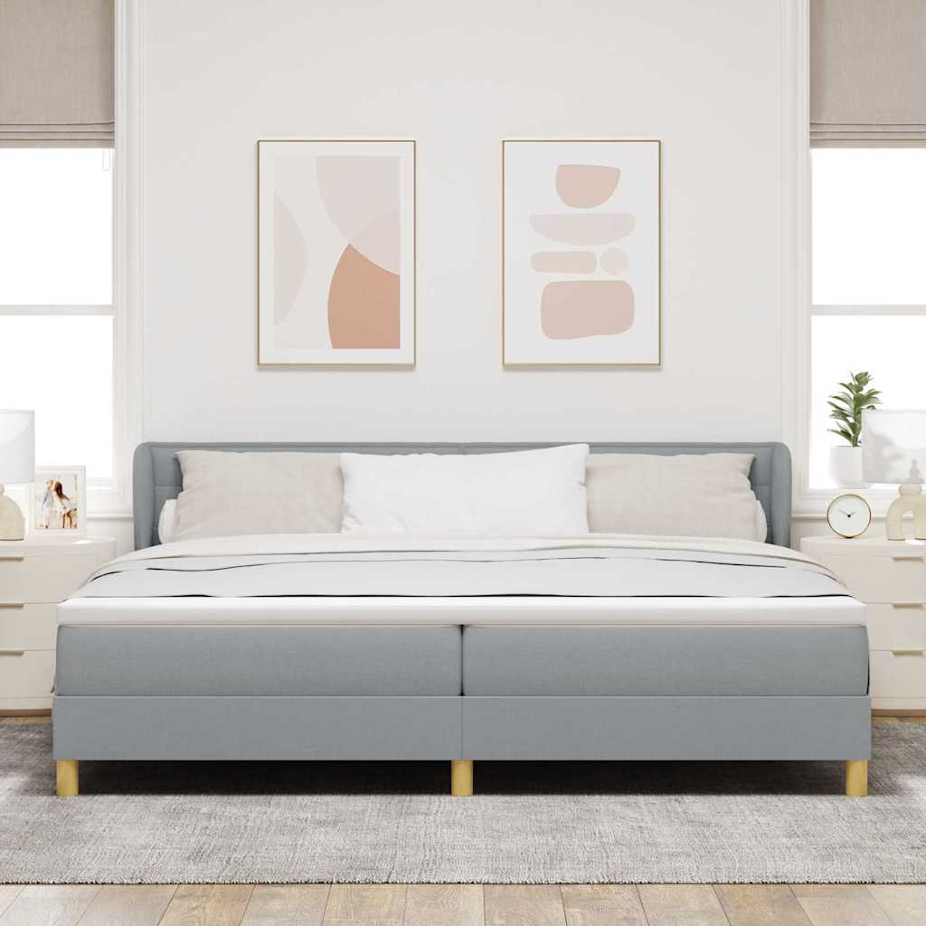 Kastivoodi madratsiga - Helehall, 200x200 cm, Kangas