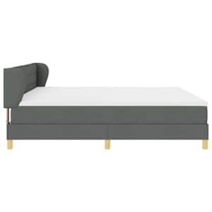 Postel s boxspringem s matrací Tmavě šedá 200 x 200 cm textil - obrázek 8