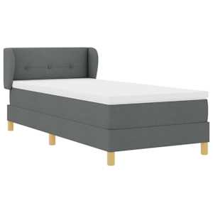 Postel s boxspringem s čelo Tmavě šedá 80 x 200 cm textil - obrázek 6