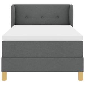 Postel s boxspringem s čelo Tmavě šedá 80 x 200 cm textil - obrázek 7