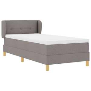 Postel s boxspringem s matrací s čelo Taupe 80 x 200 cm textil - obrázek 6
