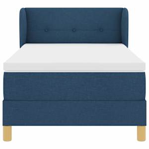 Postel s boxspringem s čelo Modrá 90 x 190 cm textil - obrázek 7