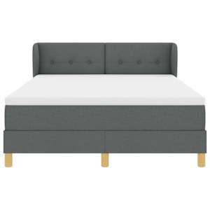 Postel s boxspringem s čelo Tmavě šedá 140 x 190 cm textil - obrázek 7