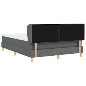 Postel s boxspringem s čelo Tmavě šedá 160 x 200 cm textil - obrázek 9