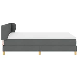 Postel s boxspringem s čelo Tmavě šedá 160 x 200 cm textil - obrázek 8