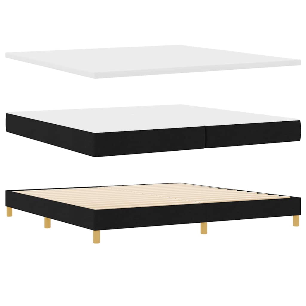 Thumbnail - vidaXL Boxspringbett mit Matratze Schwarz 200x200 cm Stoff