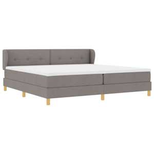 Postel s boxspringem s čelo Taupe 200 x 200 cm textil - obrázek 6