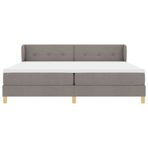 Postel s boxspringem s čelo Taupe 200 x 200 cm textil - obrázek 7
