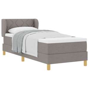 Postel s boxspringem s čelo Taupe 80 x 200 cm textil - obrázek 2