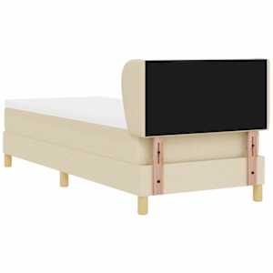 Postel s boxspringem s čelo Krémová 80 x 200 cm textil - obrázek 9