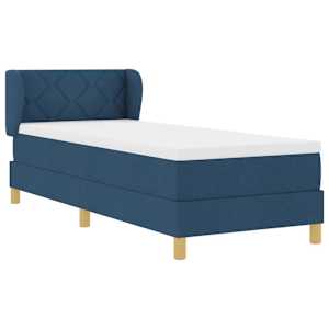 Postel s boxspringem s čelo Modrá 80 x 200 cm textil - obrázek 6