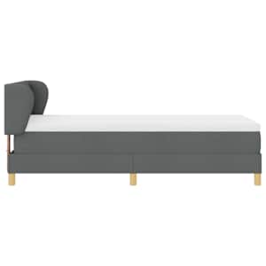 Postel s boxspringem s čelo Tmavě šedá 90 x 190 cm textil - obrázek 8