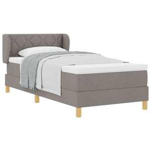 Postel s boxspringem s čelo Taupe 90 x 190 cm textil - obrázek 2