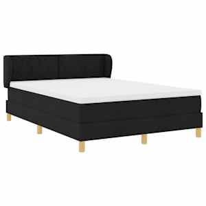 Postel s boxspringem s čelo Černá 140 x 190 cm textil - obrázek 6