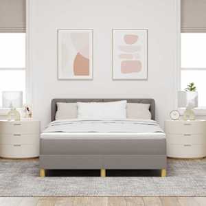 Postel s boxspringem s čelo Taupe 140 x 190 cm textil - obrázek 3