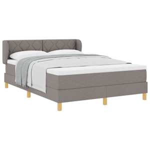 Postel s boxspringem s čelo Taupe 140 x 190 cm textil - obrázek 2