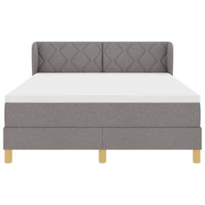 Postel s boxspringem s čelo Taupe 140 x 190 cm textil - obrázek 7