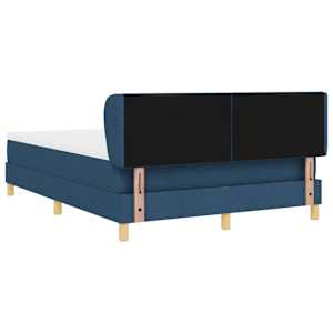 Postel s boxspringem s matrací s čelo Modrá 160 x 200 cm textil - obrázek 9