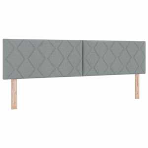 Postel s boxspringem s čelo Světle šedá 180 x 200 cm textil - obrázek 5