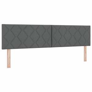 Postel s boxspringem s čelo Tmavě šedá 180 x 200 cm textil - obrázek 5