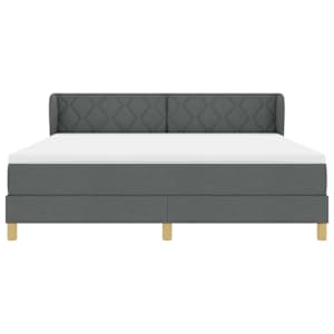 Postel s boxspringem s čelo Tmavě šedá 180 x 200 cm textil - obrázek 7