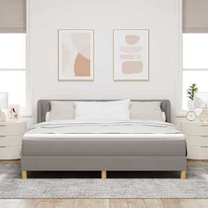 Postel s boxspringem s matrací s čelo Taupe 180 x 200 cm textil - obrázek 3
