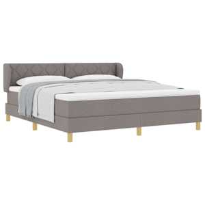 Postel s boxspringem s matrací s čelo Taupe 180 x 200 cm textil - obrázek 2