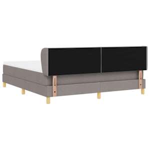Postel s boxspringem s matrací s čelo Taupe 180 x 200 cm textil - obrázek 9
