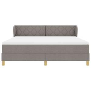 Postel s boxspringem s matrací s čelo Taupe 180 x 200 cm textil - obrázek 7