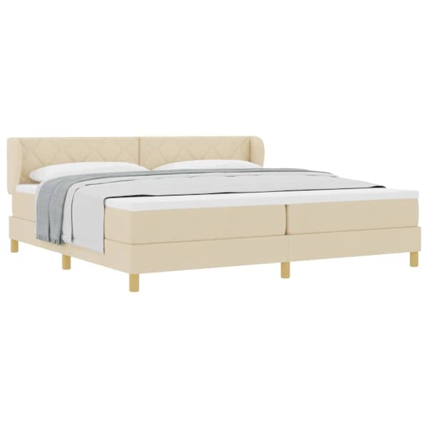 vidaXL Karbi vedrumadrats peaga cream 200 x 200 cm kangas